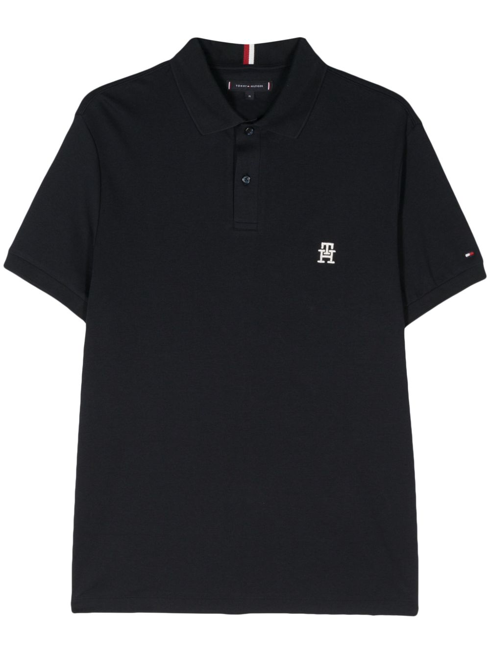 Tommy Hilfiger TH Monogram 棉polo衫 - 蓝色