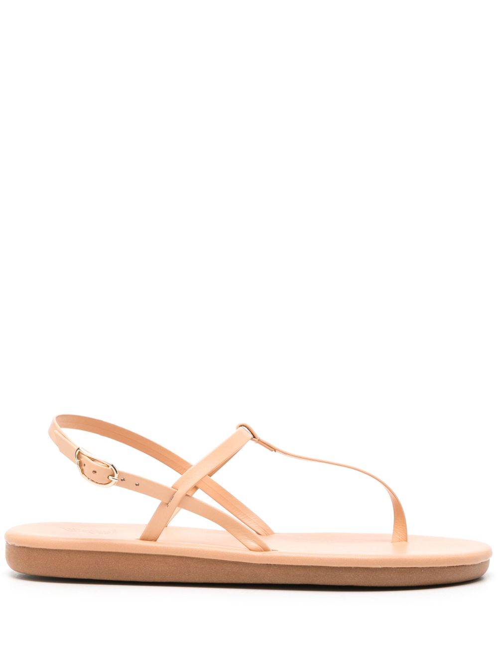 Ancient Greek Sandals Lito 皮质人字形凉鞋 - 橘色
