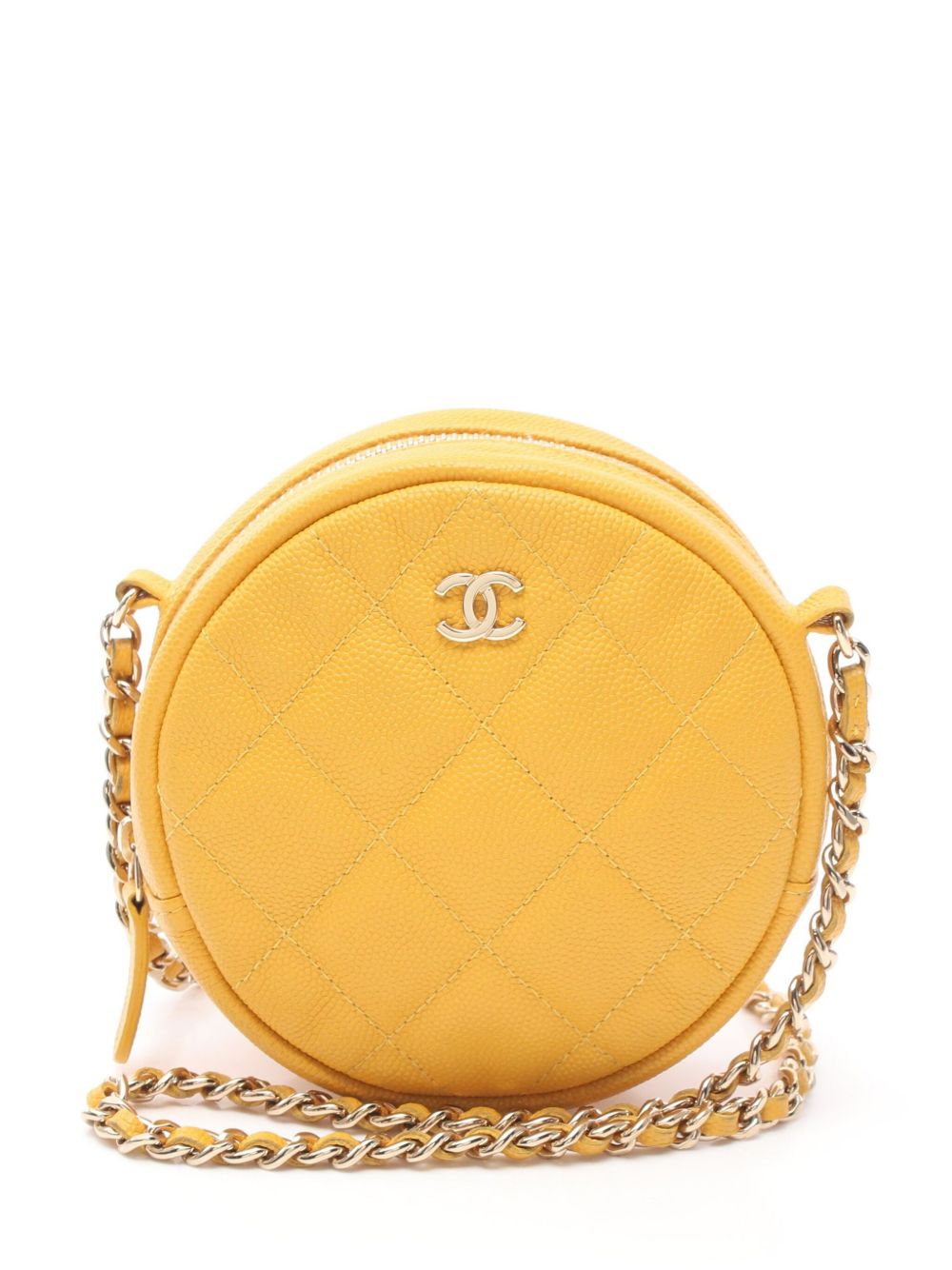 CHANEL Pre-Owned Round 斜挎包（2018–2019年典藏款） - 黄色