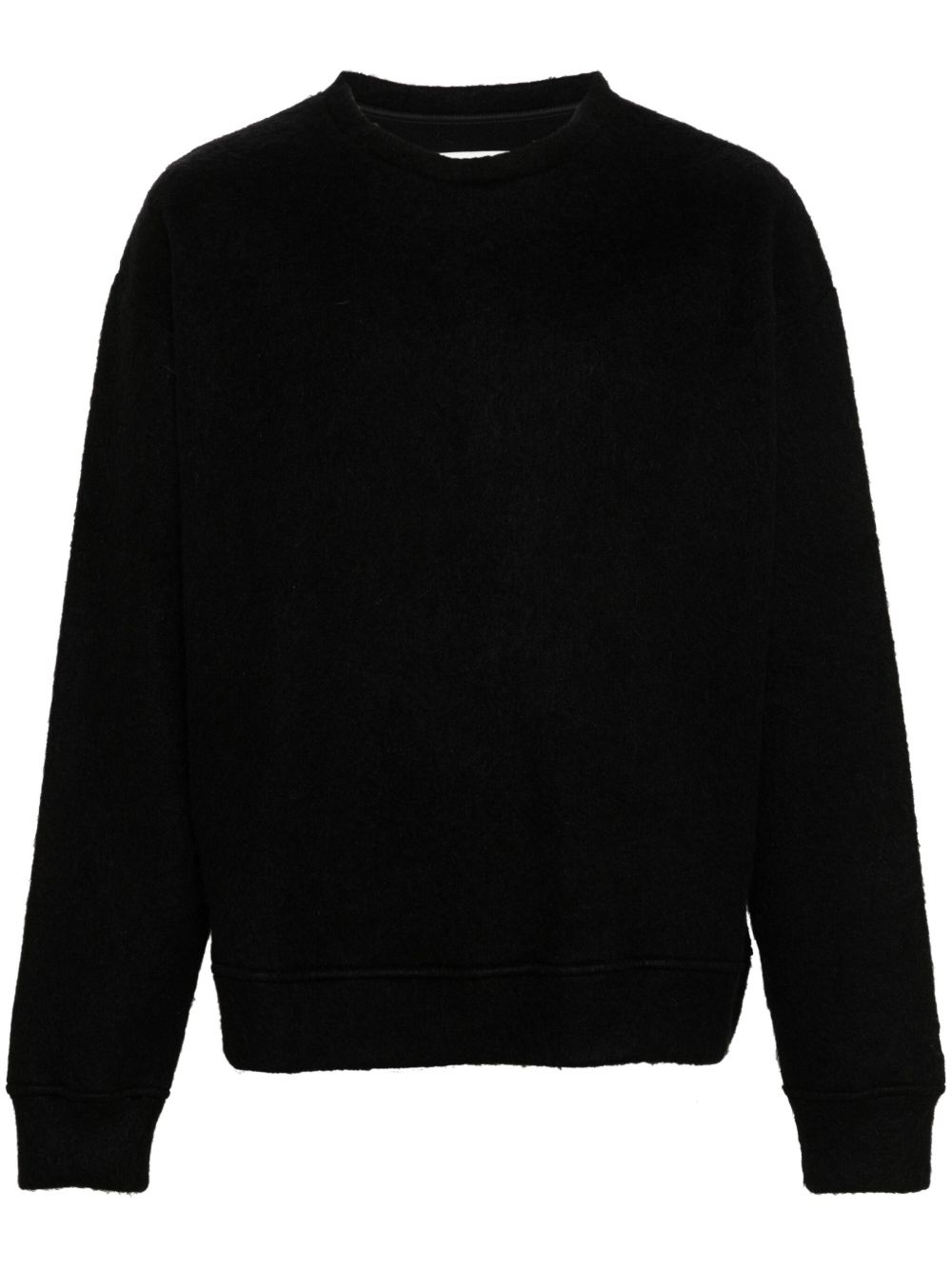 Jil Sander 圆领拉绒毛衣 - 黑色