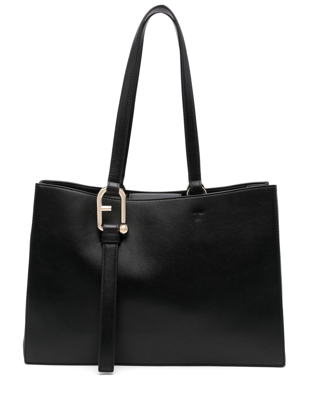 Furla Nuvola 皮质托特包 - 黑色