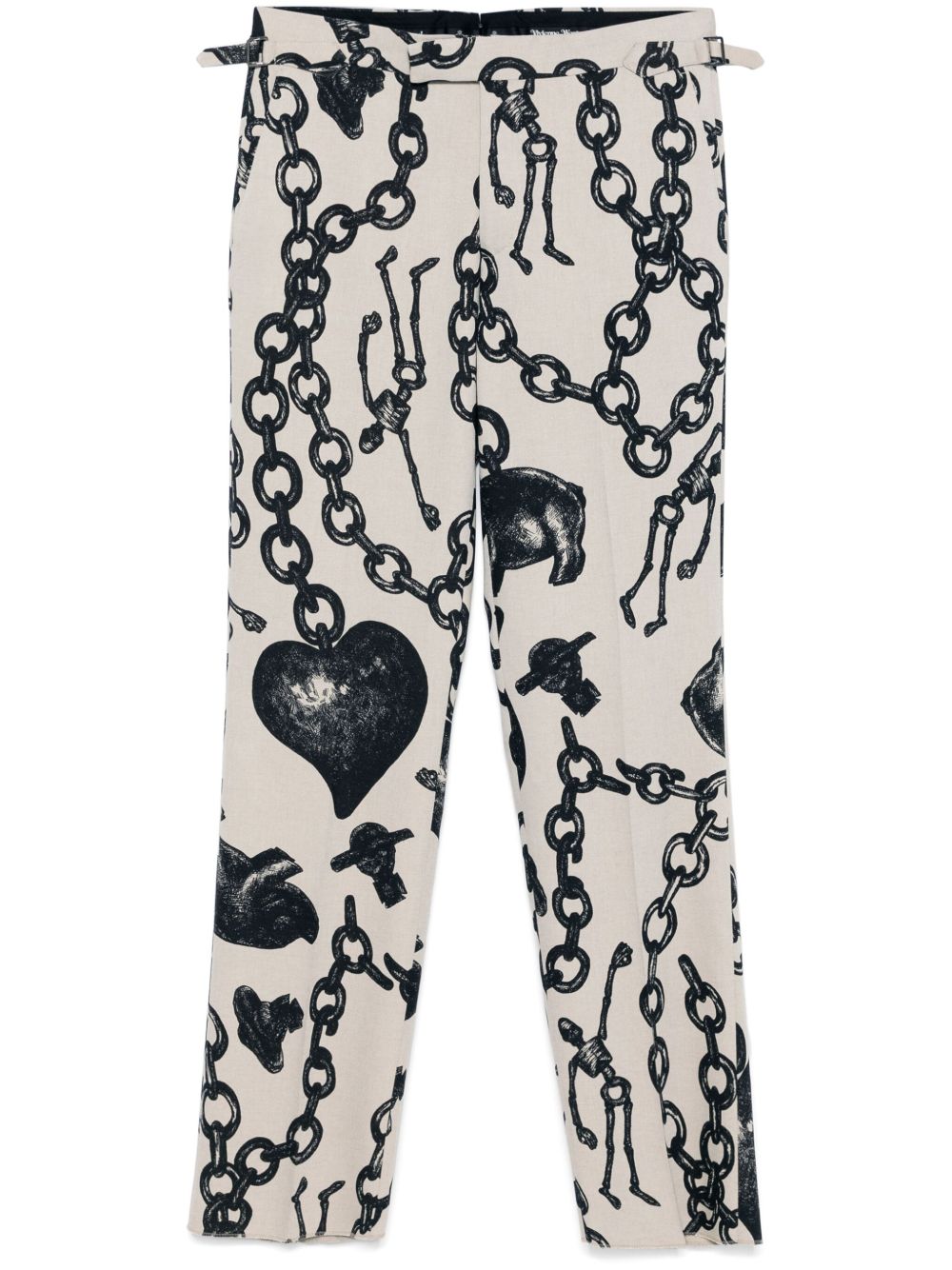Vivienne Westwood Heart Chain 印花长裤 - 中性色