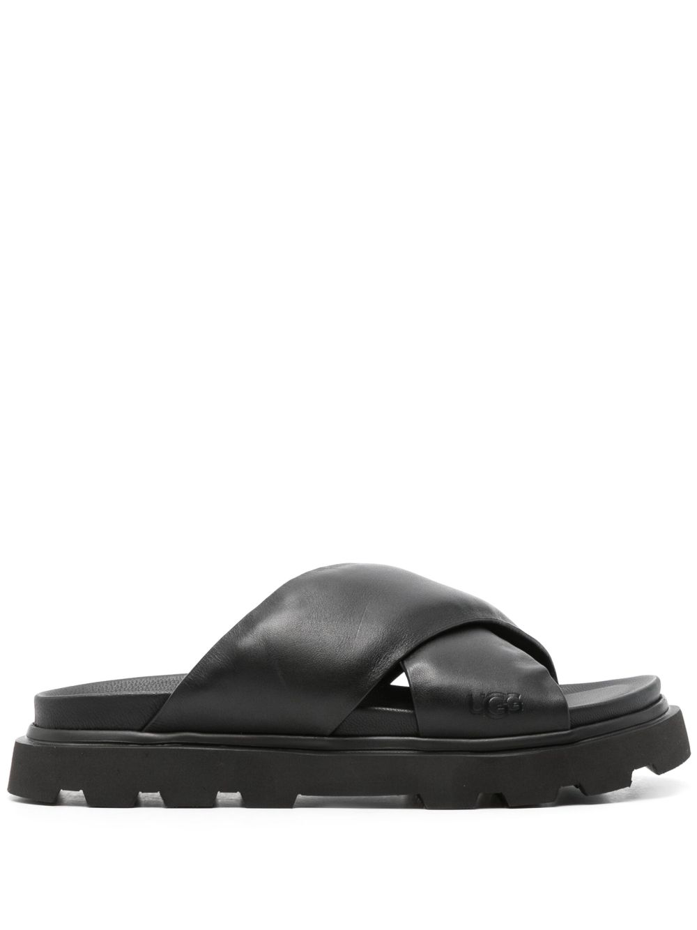 UGG Capitelle 皮质拖鞋 - 黑色