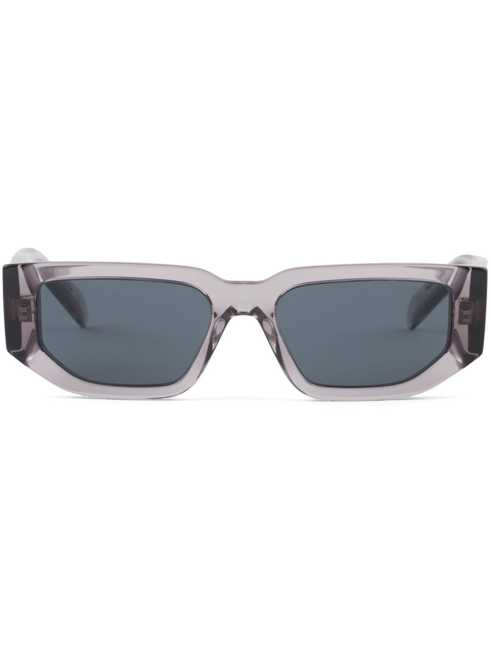 Prada Eyewear 三角形logo长方形框太阳眼镜 - 灰色