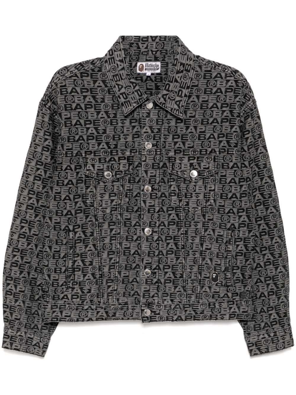 A BATHING APE® 大面积logo牛仔夹克 - 黑色