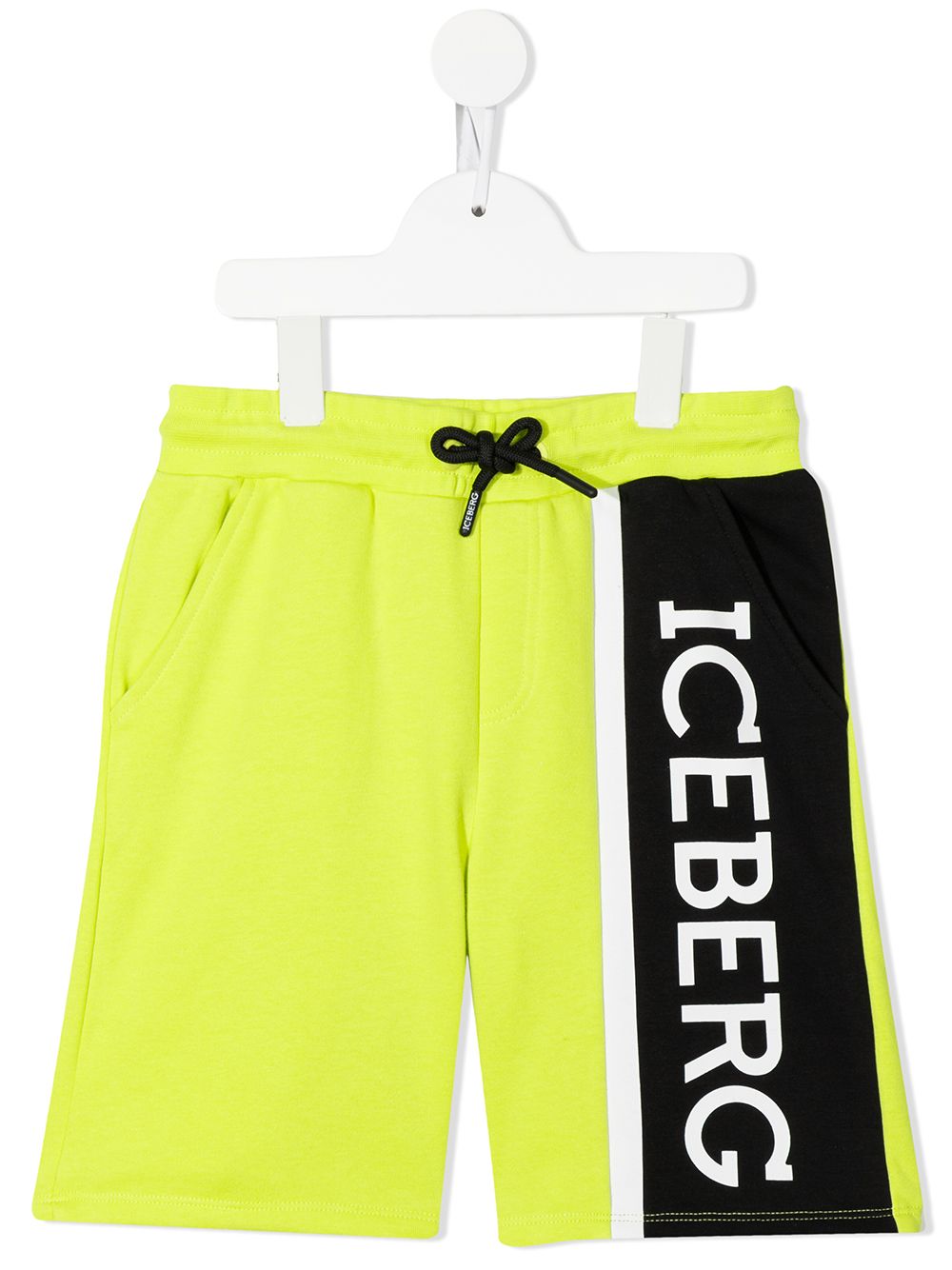 Iceberg Kids logo印花短裤 - 黄色