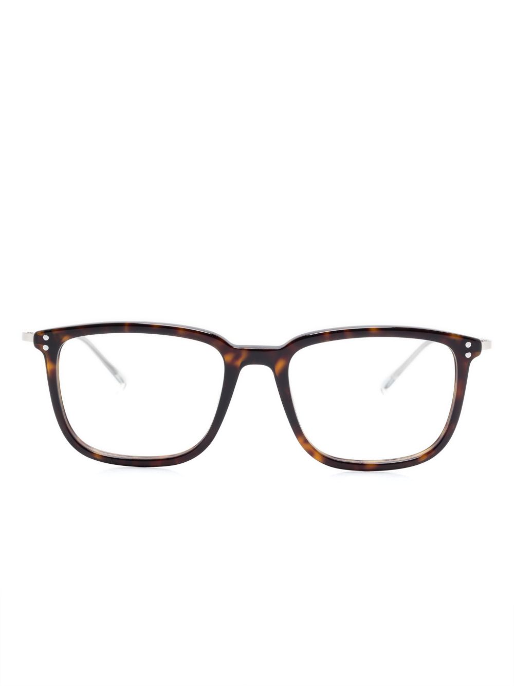 Gucci Eyewear 玳瑁纹效果眼镜 - 褐色