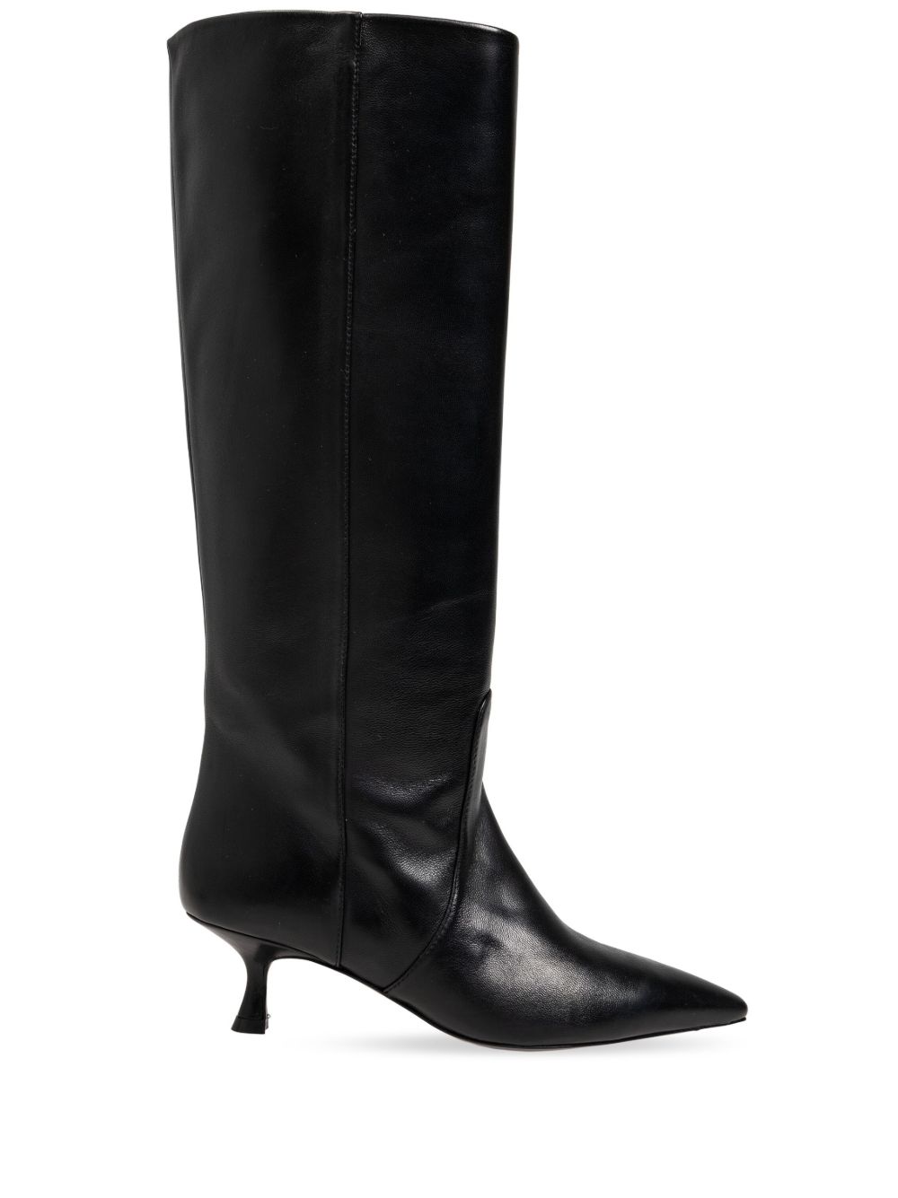 Stuart Weitzman Naomi 低跟皮靴（5厘米） - 黑色