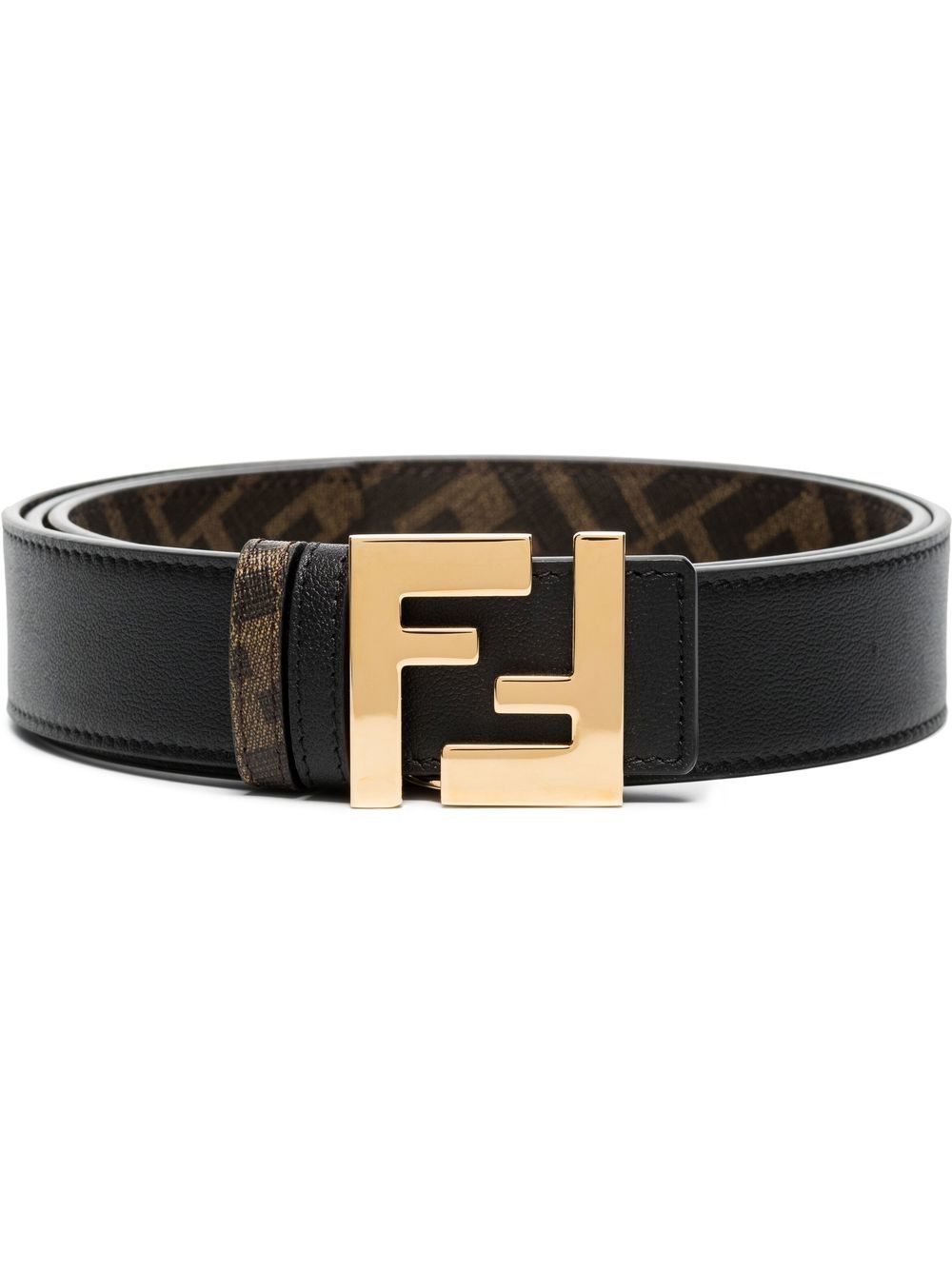 FENDI FF-logo 标牌腰带 - 黑色