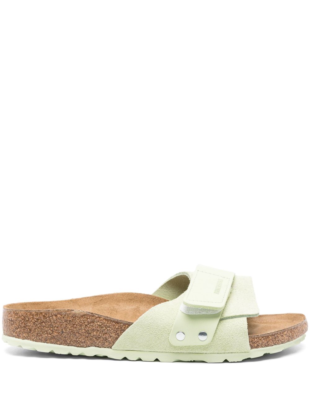 Birkenstock Kyoto 绒面皮平底凉鞋 - 绿色