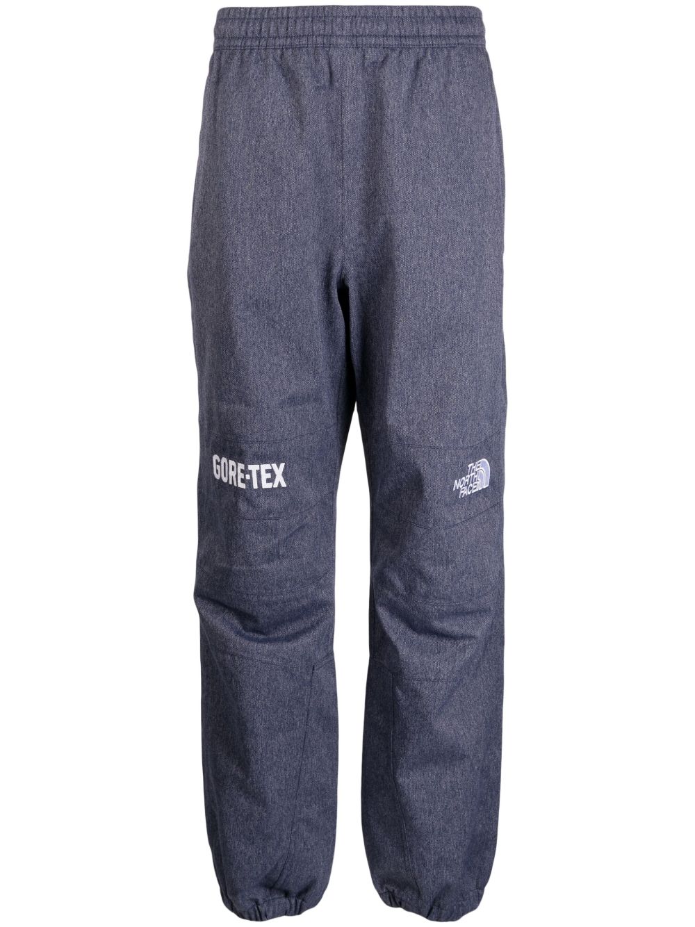 The North Face logo刺绣松紧裤腰运动裤 - 蓝色