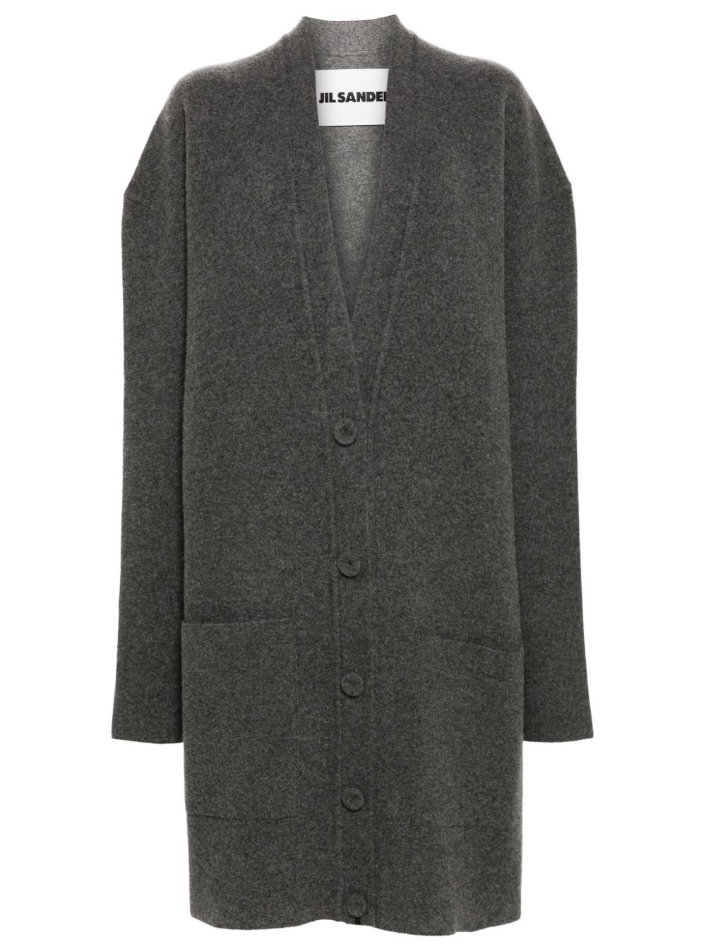 Jil Sander 垮肩开衫 - 灰色