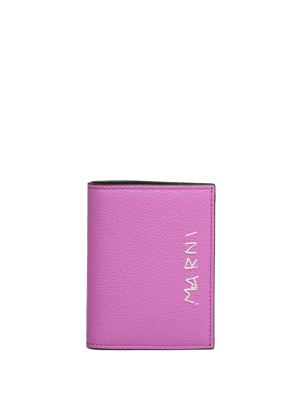 Marni logo刺绣对折钱包 - 粉色