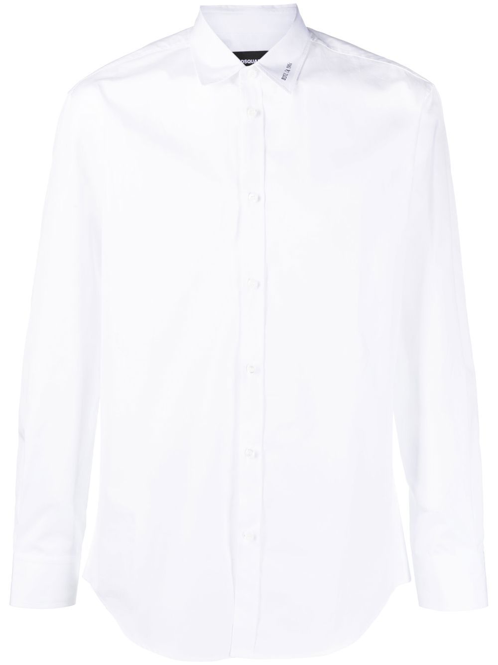 DSQUARED2 纯色棉衬衫 - 白色