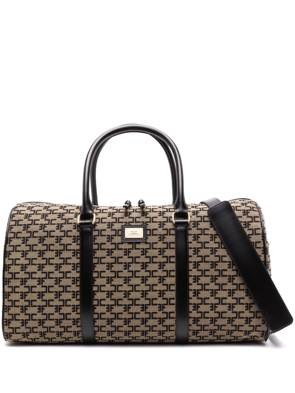 Elisabetta Franchi logo标牌经典提花箱包 - 中性色