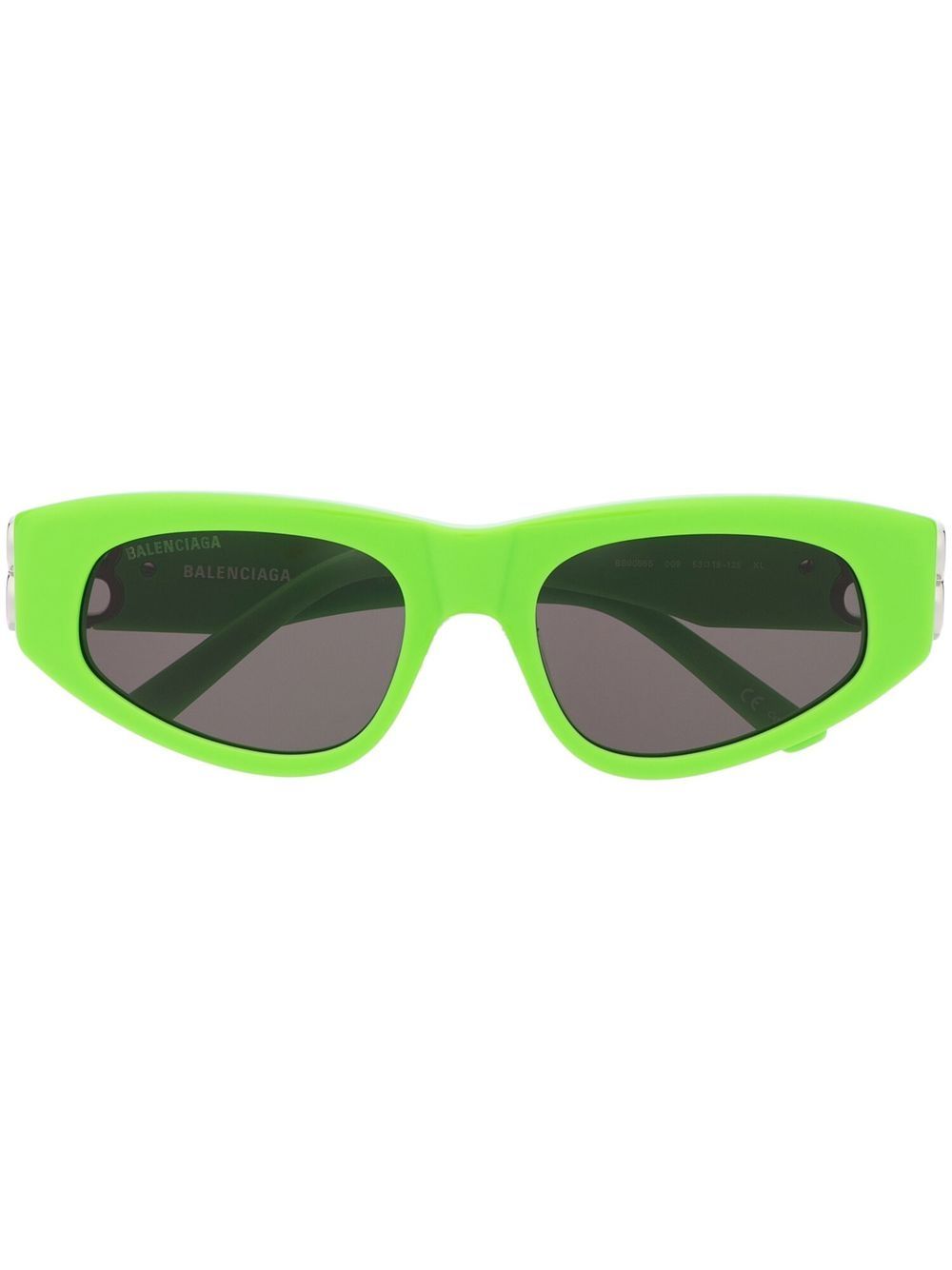 Balenciaga Eyewear logo标牌猫眼框太阳眼镜 - 绿色