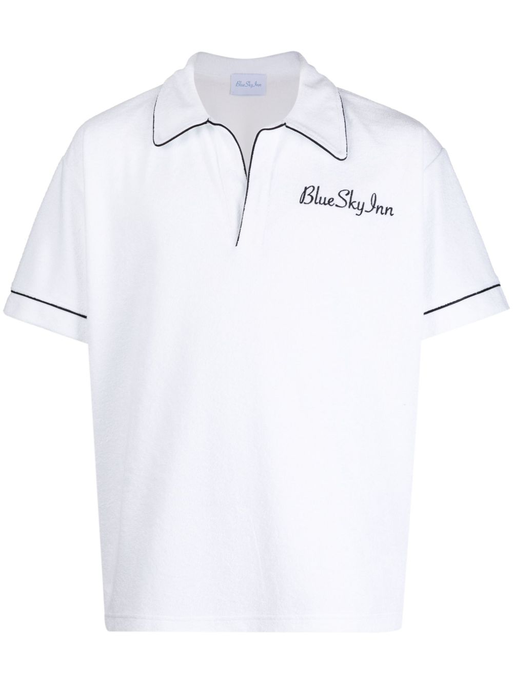 BLUE SKY INN logo刺绣polo衫 - 白色