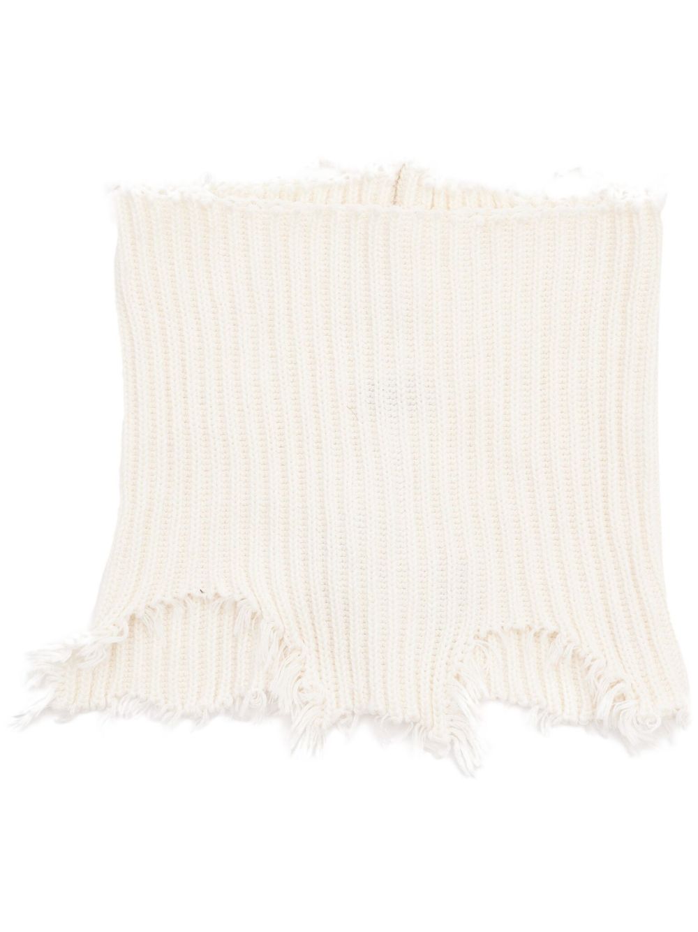 MM6 Maison Margiela 仿旧设计罗纹针织装饰领 - 中性色
