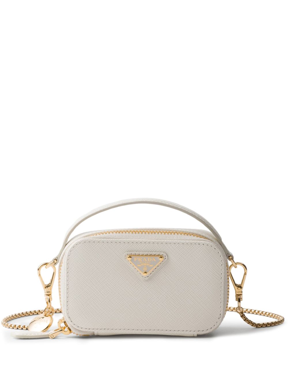 Prada Saffiano 皮质迷你包 - 白色