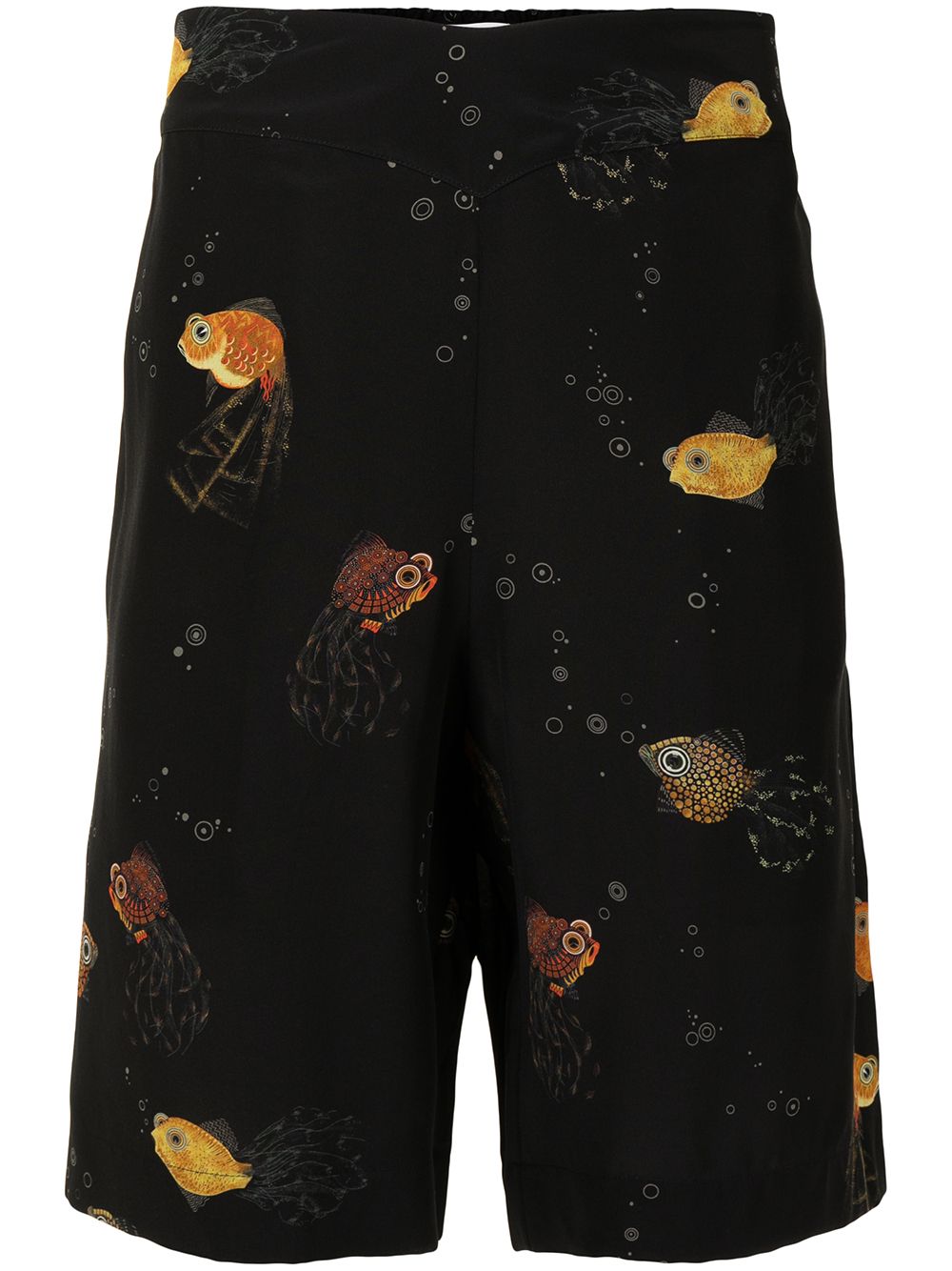 Lanvin 小鱼印花西服短裤 - 黑色