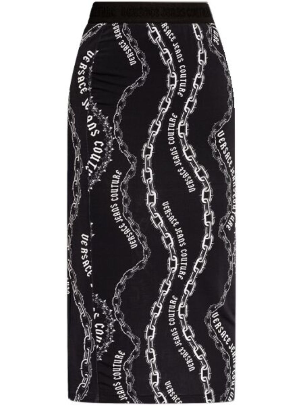 Versace Jeans Couture logo半身裙 - 黑色