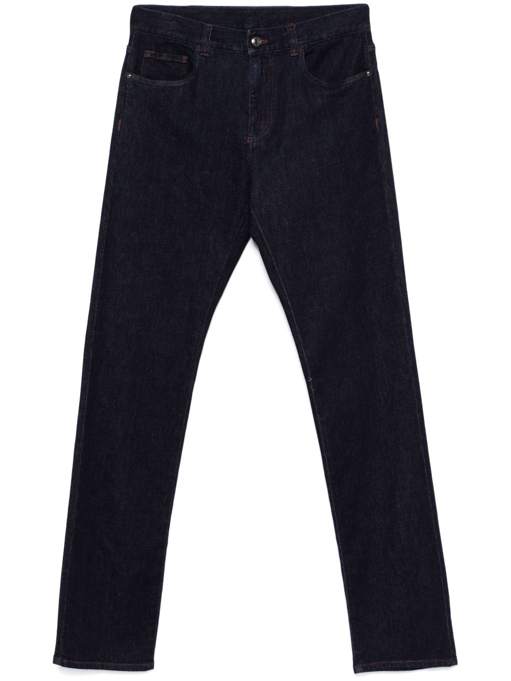 Canali 五口袋牛仔裤 - 蓝色