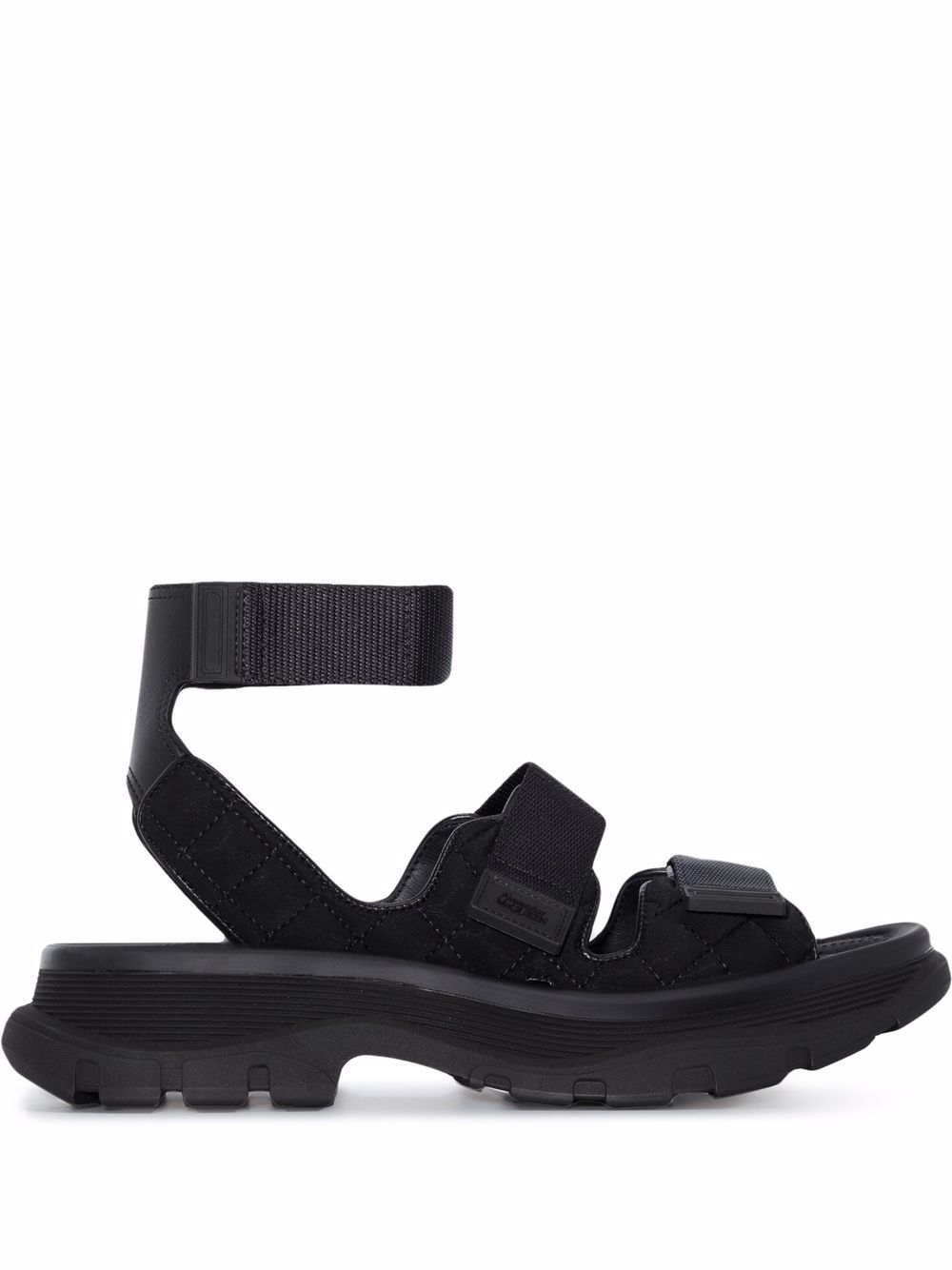 Alexander McQueen 亚历山大·麦昆 Tread 平底凉鞋 - 黑色