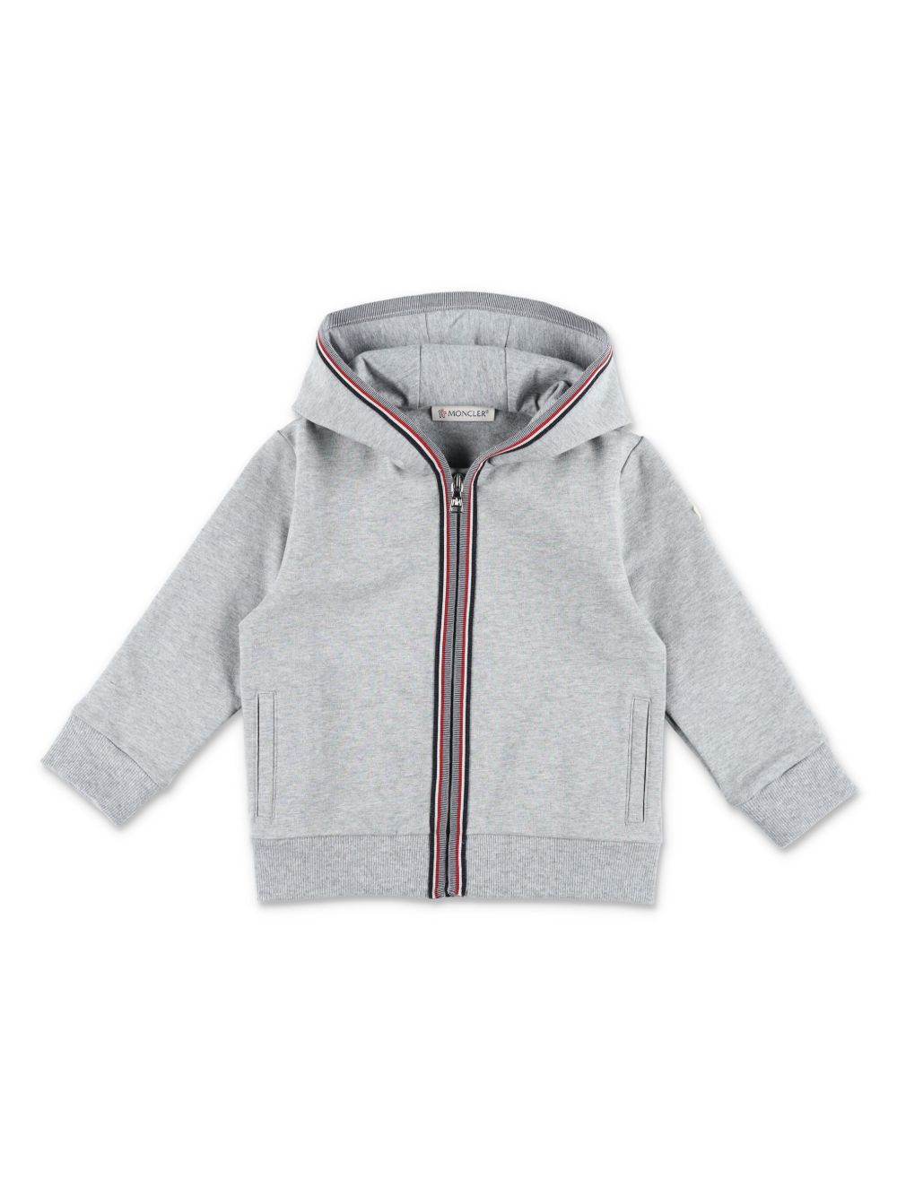 Moncler Enfant 条纹边饰混色运动套装 - 灰色