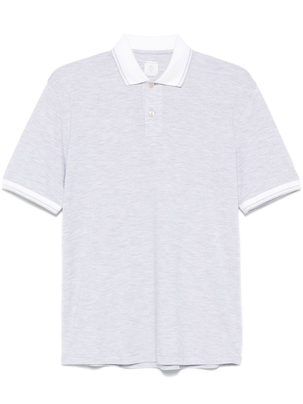 Eleventy piqué-weave polo shirt - 灰色