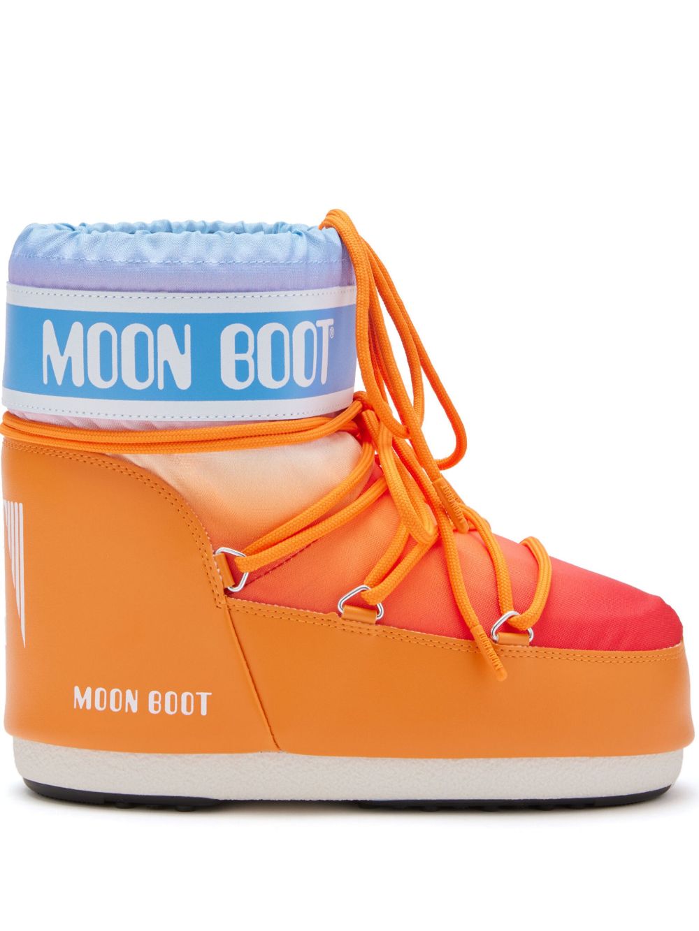 Moon Boot Icon logo印花短靴 - 橘色