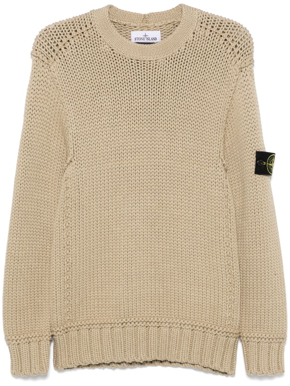 Stone Island 链形缝线毛衣 - 褐色
