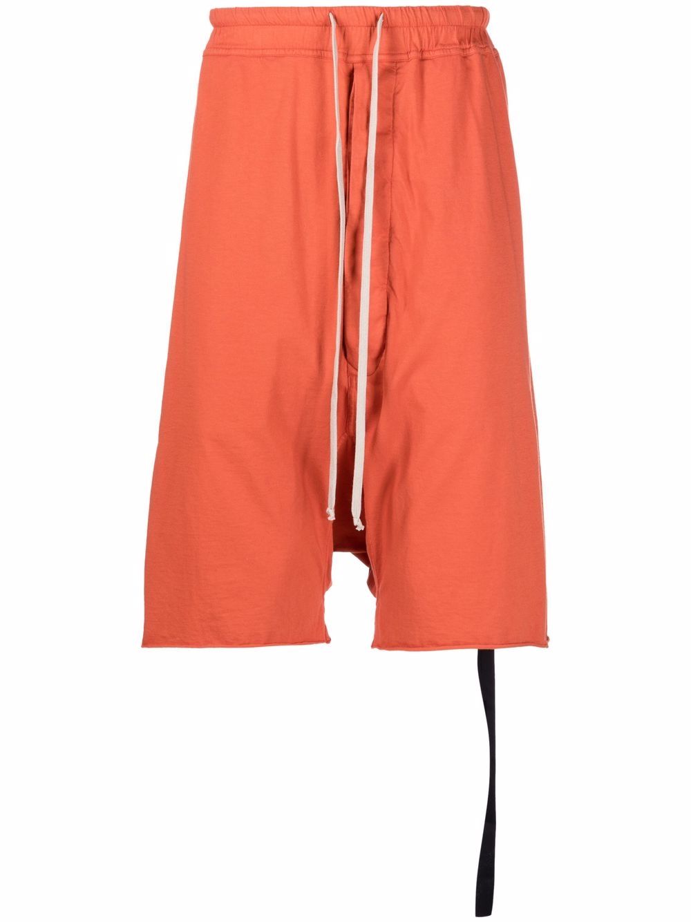 Rick Owens DRKSHDW 抽绳裤腰垮裤设计短裤 - 橘色