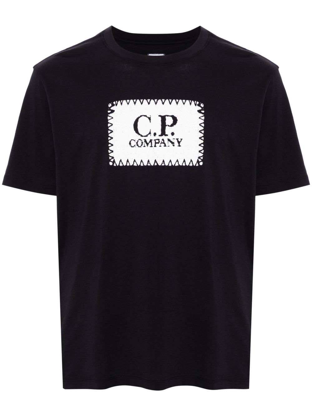 C.P. Company 标签式logo平纹针织T恤 - 蓝色
