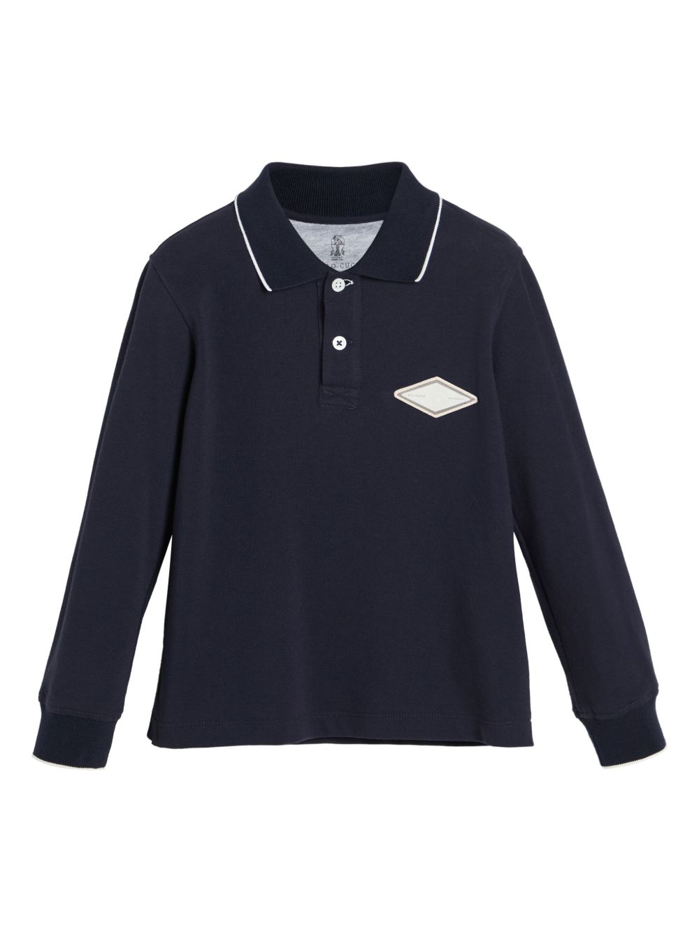 Brunello Cucinelli Kids logo polo衫 - 蓝色
