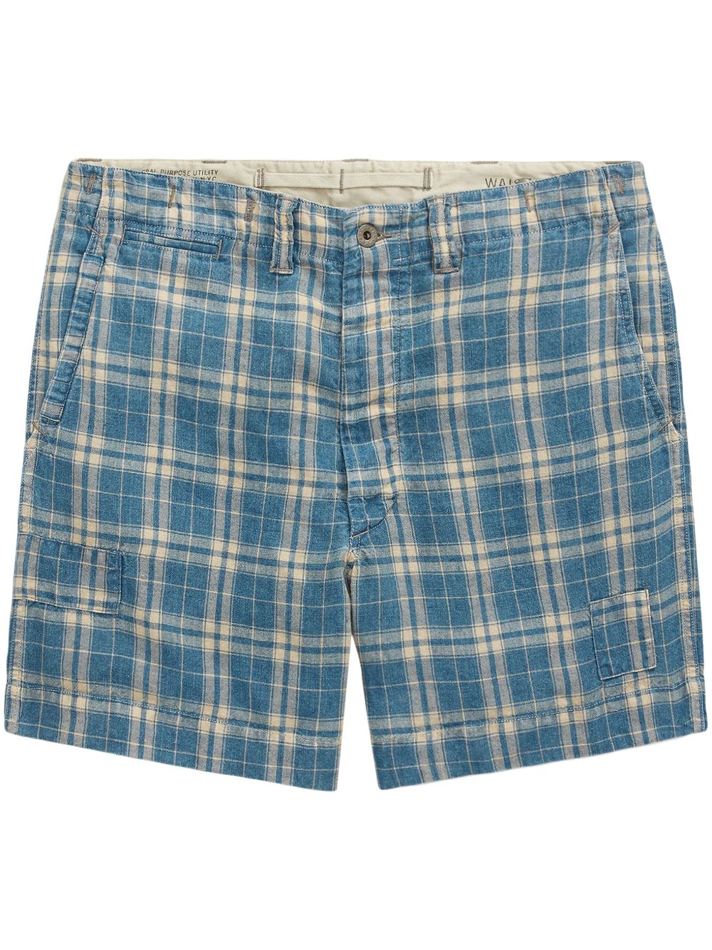 Ralph Lauren RRL 格纹短裤 - 蓝色