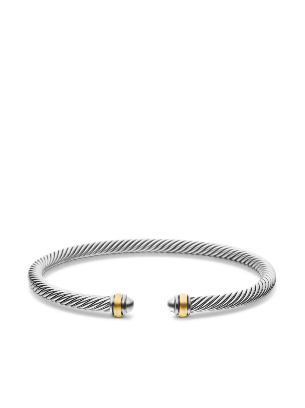 David Yurman 18K黄金纯银 Cable Classics 手链 - 银色