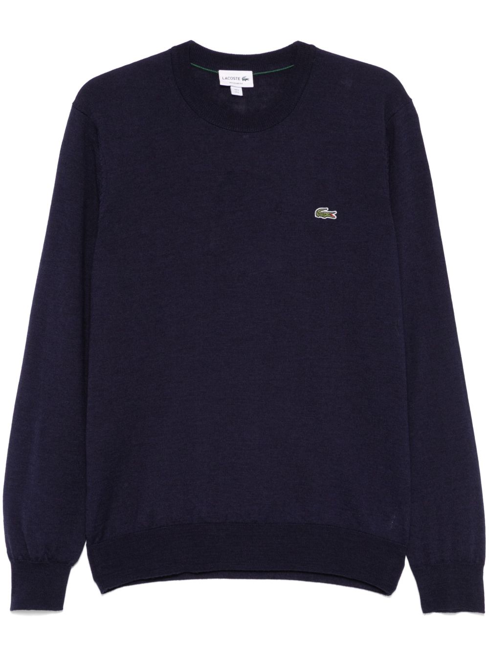 Lacoste logo刺绣卫衣 - 蓝色