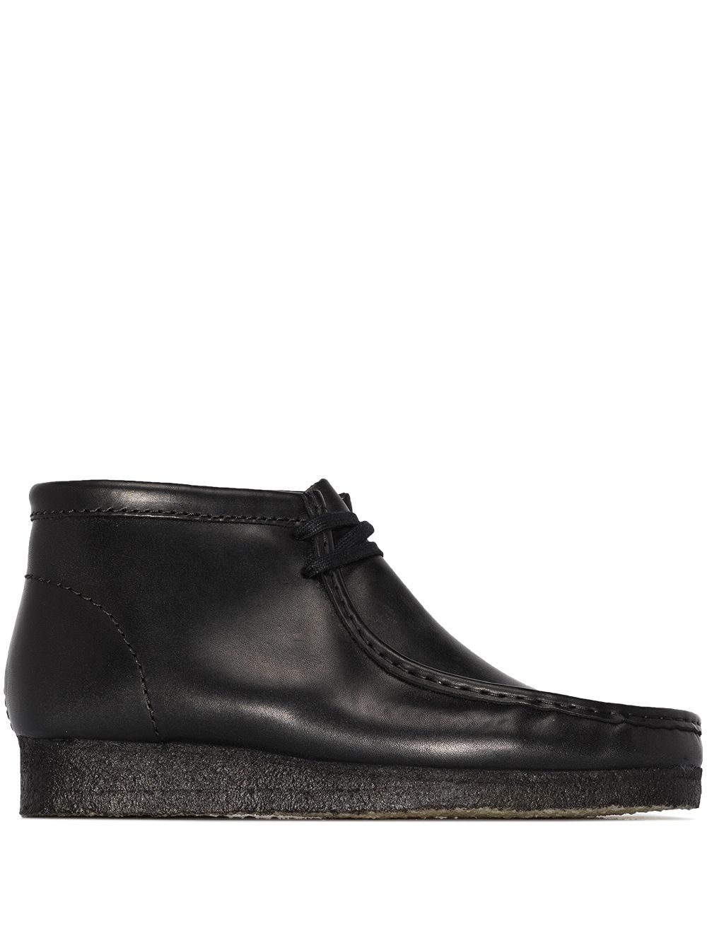 Clarks Originals Wallabee 皮质沙漠靴 - 黑色