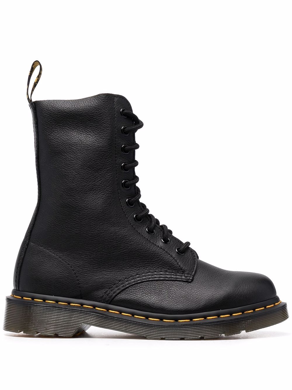 Dr. Martens 490 Virginia 皮质短靴 - 黑色