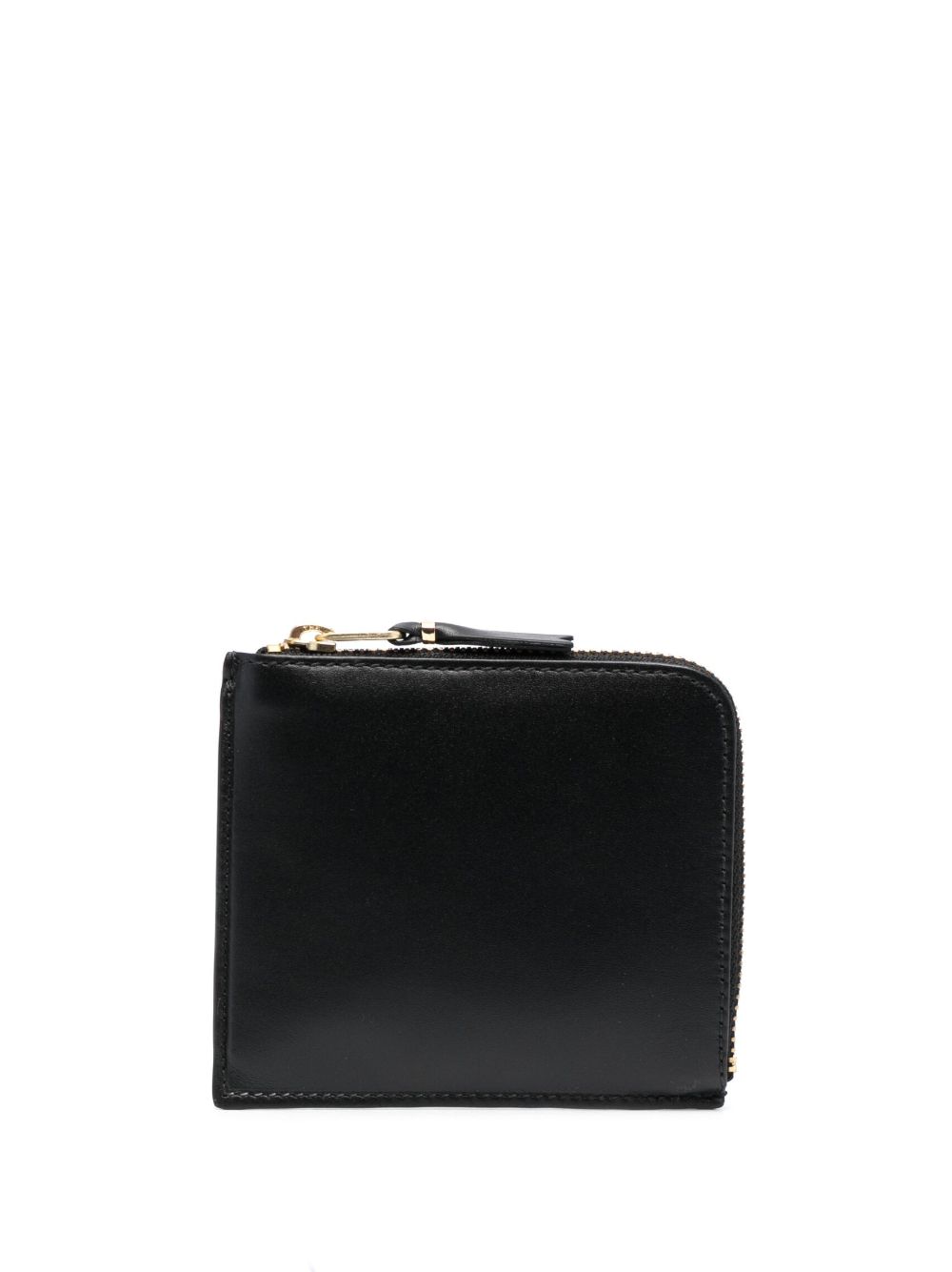 Comme Des Garçons Wallet 格纹衬里皮质钱包 - 黑色