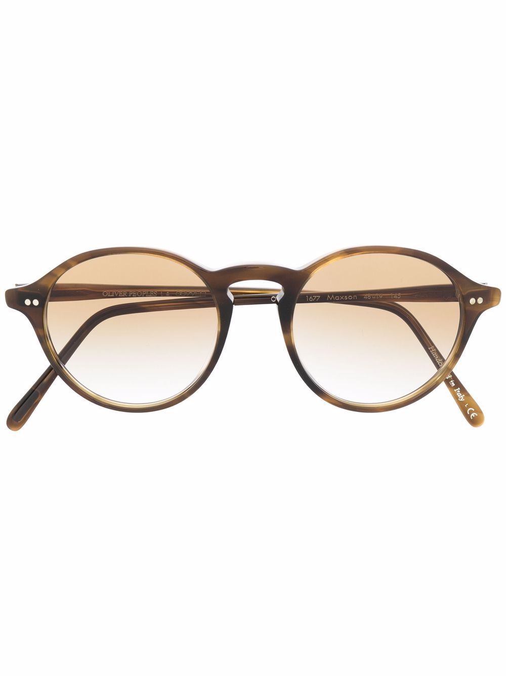 Oliver Peoples Maxson 有色镜片太阳眼镜 - 褐色