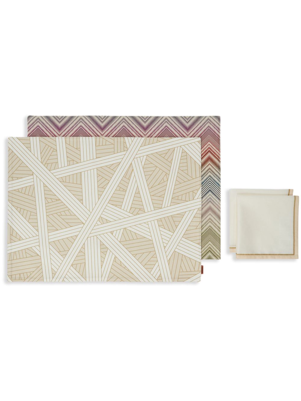 Missoni Home Marea 餐垫和 Nastri 餐巾（两件装） - 中性色
