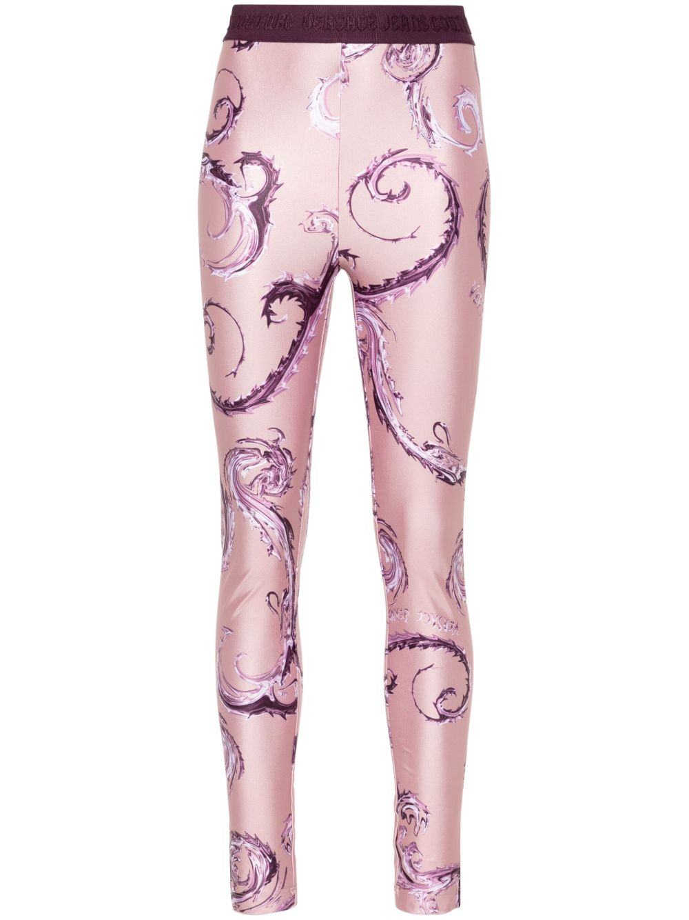 Versace Jeans Couture Chromo Couture 印花打底裤 - 粉色