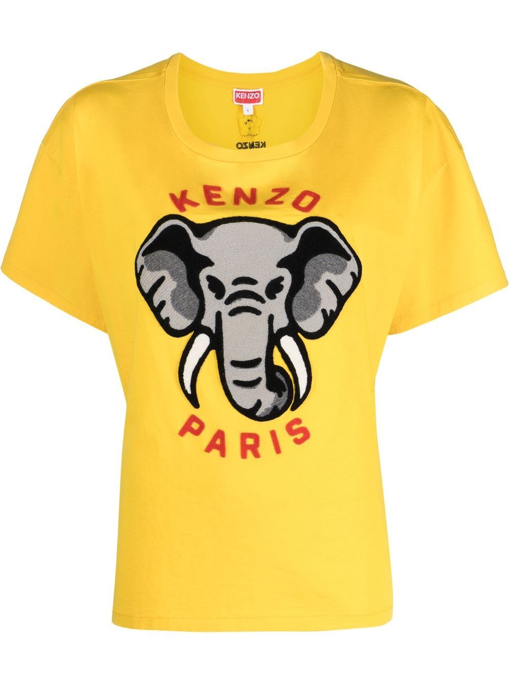 Kenzo 大象刺绣T恤 - 黄色
