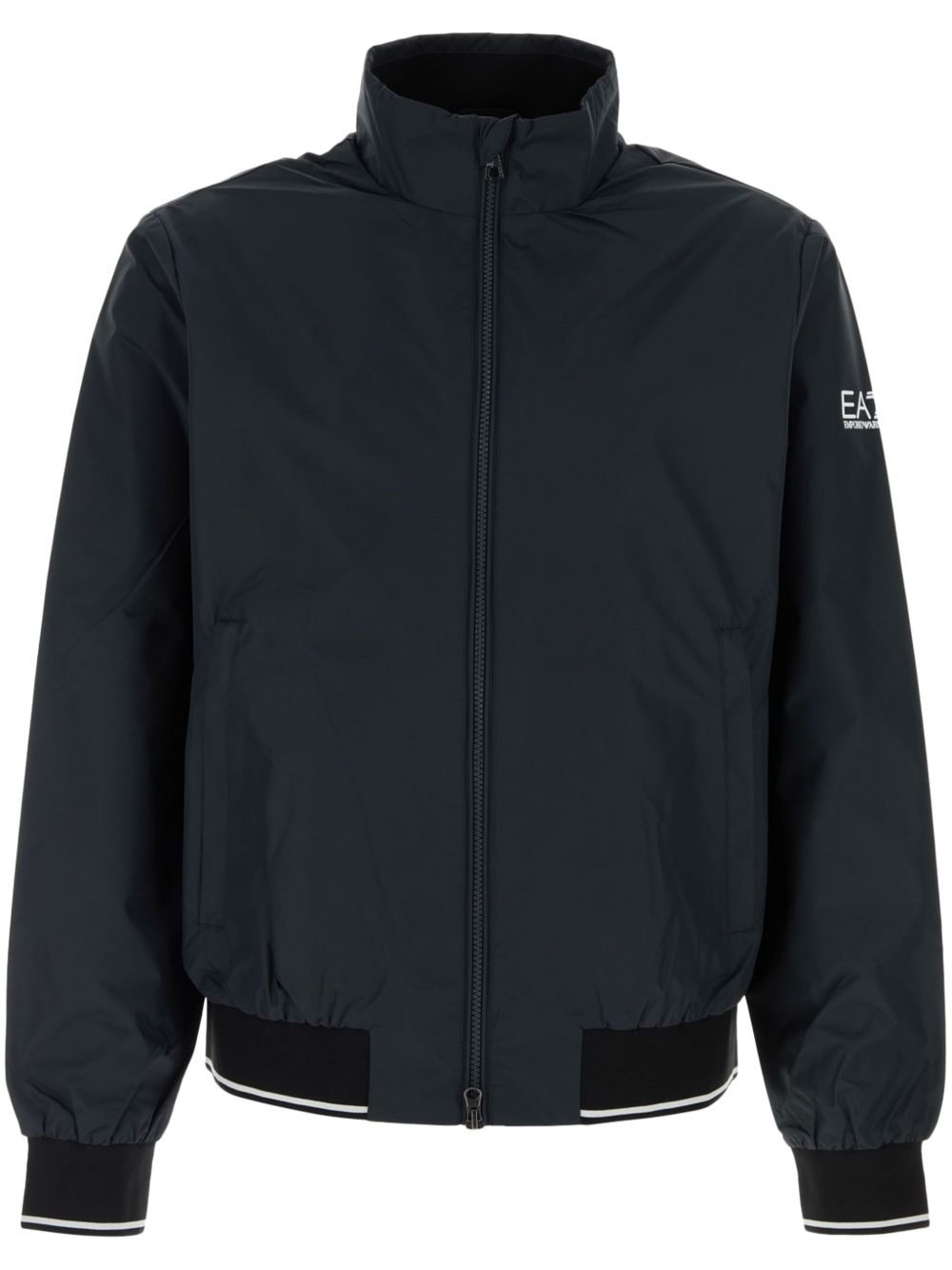 Ea7 Emporio Armani logo印花夹克 - 蓝色