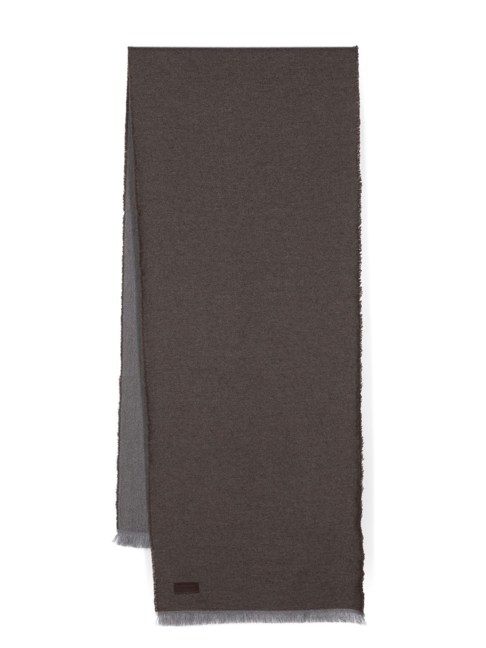 Canali logo吊牌围巾 - 褐色