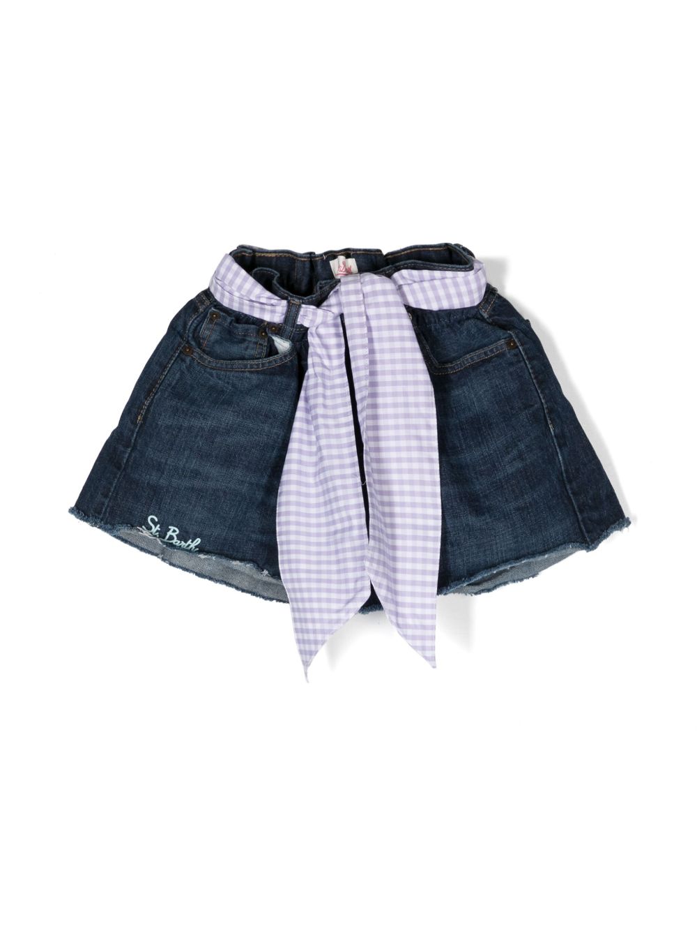 MC2 Saint Barth Kids Arizona JR 牛仔短裤 - 蓝色