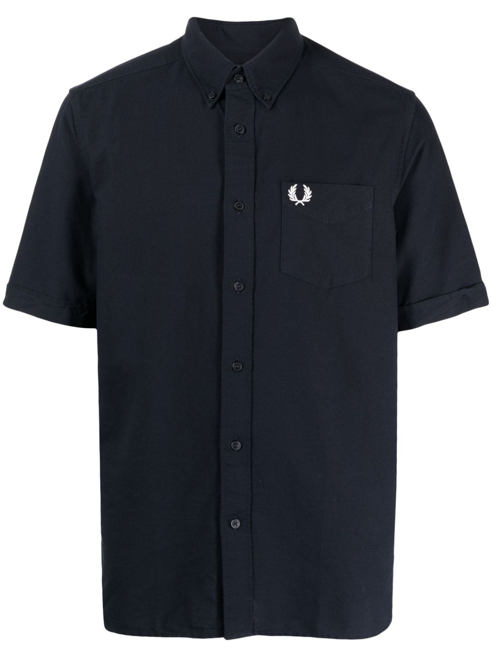 Fred Perry 短袖棉衬衫 - 蓝色