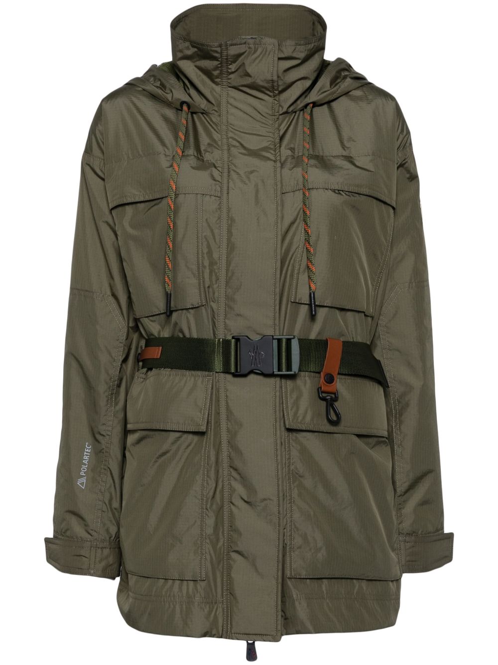 Moncler Grenoble 扣环运动夹克 - 绿色
