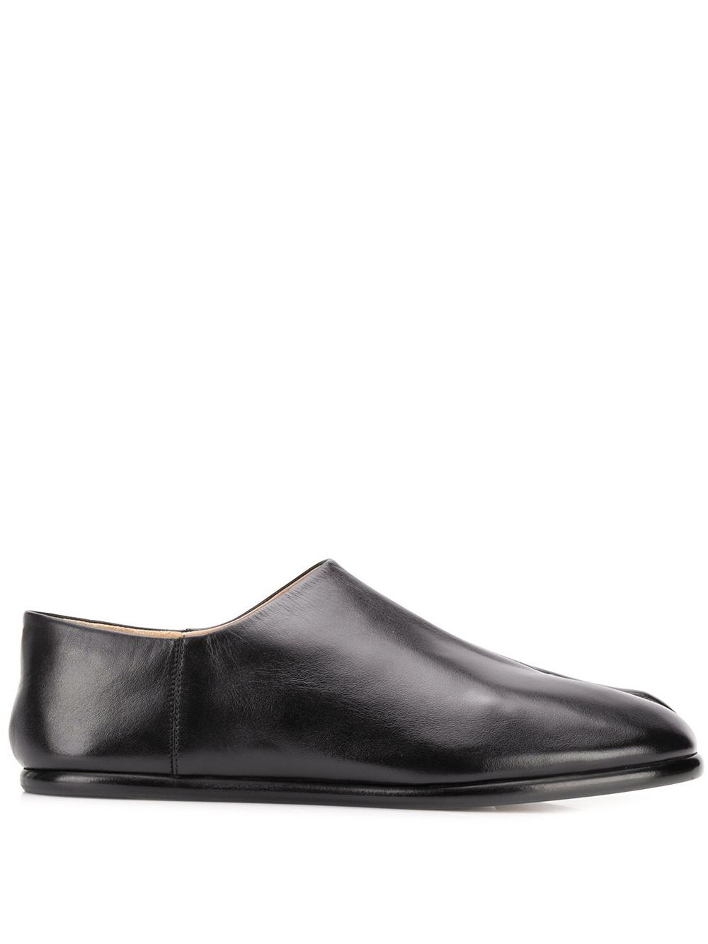 Maison Margiela Tabi 皮质套穿式乐福鞋 - 黑色